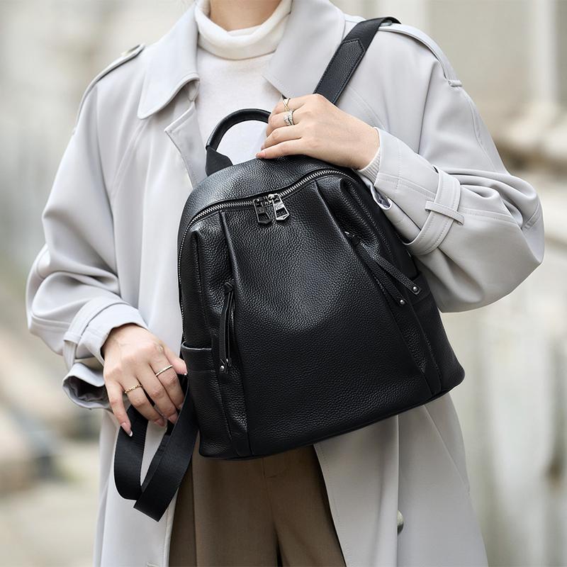 

Новый полностью кожаный рюкзак из натуральной кожи для женщин, роскошный бренд, большой размер, для путешествий, дизайнерский рюкзак