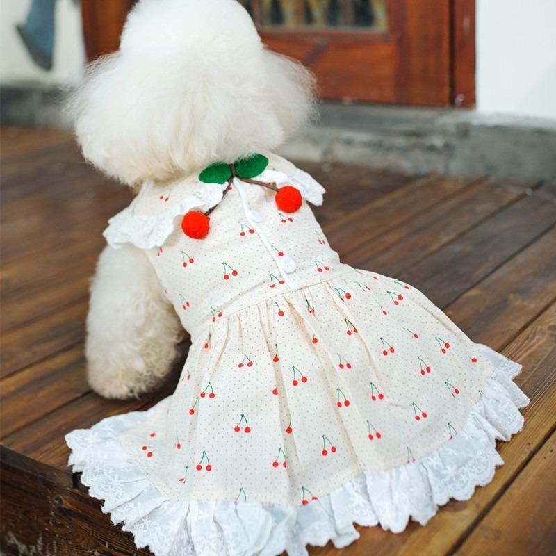 New Mailei Cherry Xiaomi Manufacturer's New Summer Clothing Teddy VIP French Doo Corgi Small Dog Dog Trouser Skirt