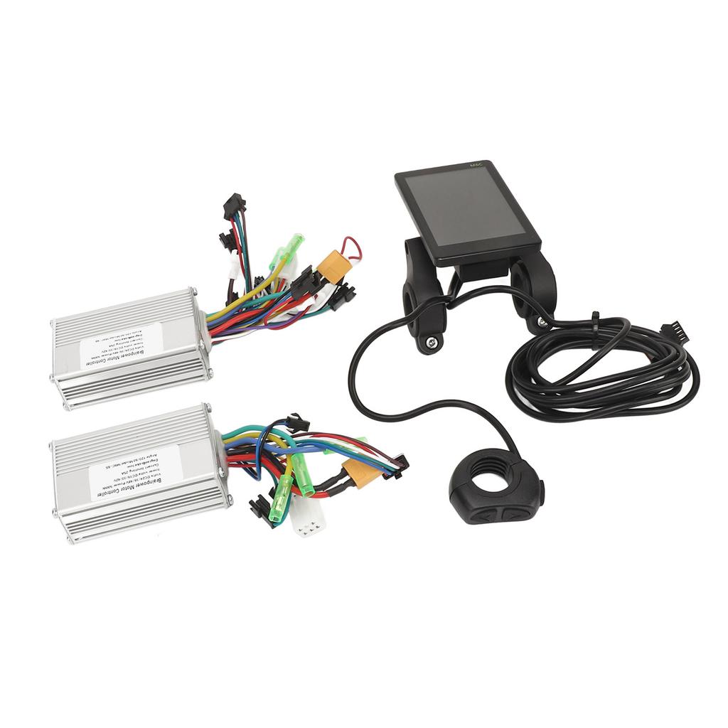 Electric Bicycle Bike Brushless Motor Controller 24V 36V 48V 500W 25A M6C LCD Display Dual Drive Controller Kit