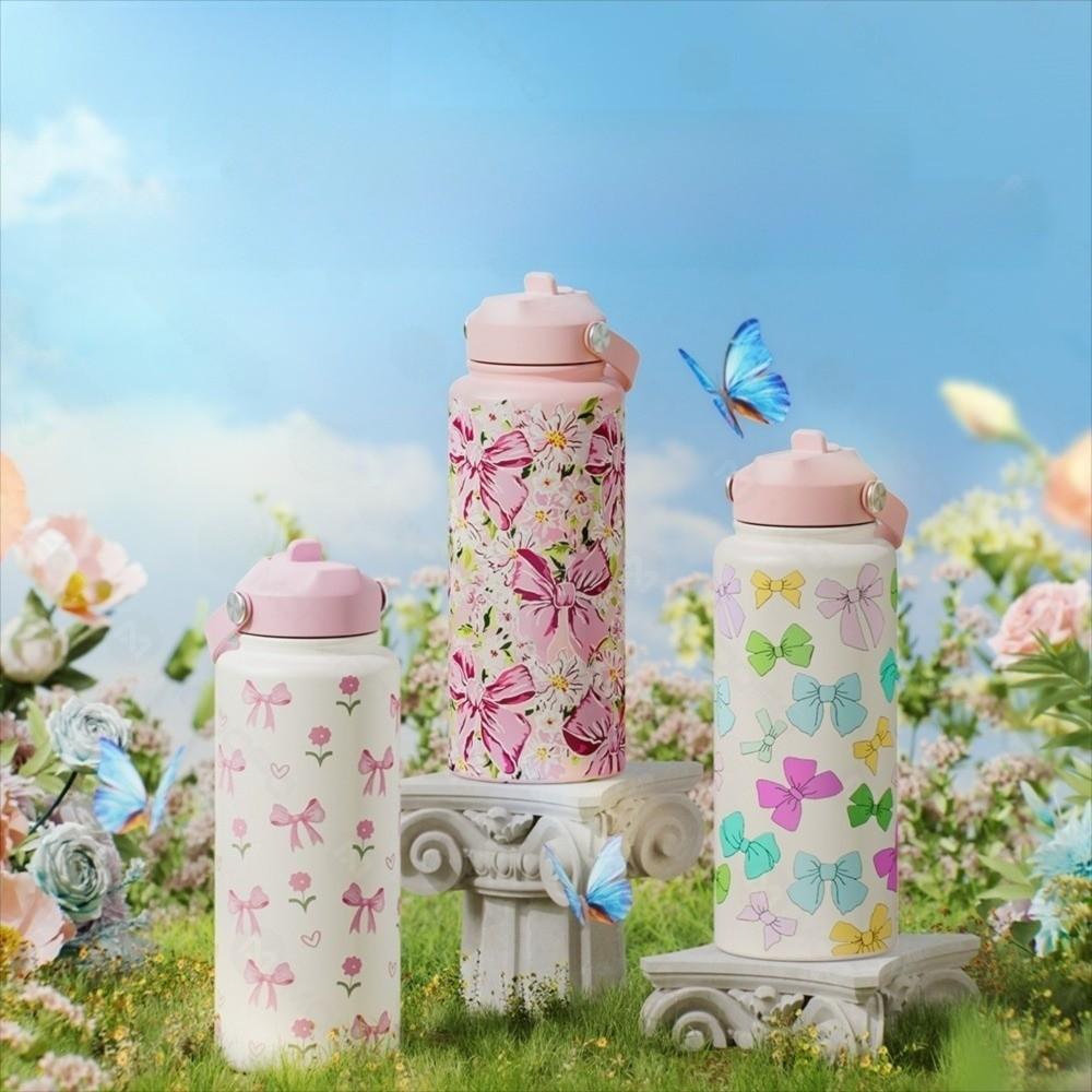 Straw Lid Vacuum Insulation Tumbler 304 Stainless Steel Handheld Cup New Drinking Cup  Handheld Use