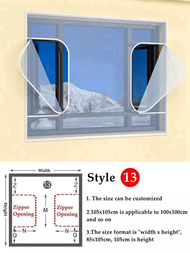 Window Winter  Heat Insulation Film Warm Double Layer Windproof Curtain With Zipper Self-Adhesive Window Heat Protection Film