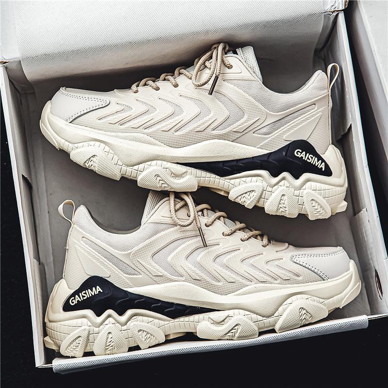Internet Celebrity Hot Men's Shoes Versatile Casual Sports Teenagers Running Anti Slip Height Increasing White Dad Trendy