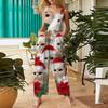 Women's Casual Jumpsuit Sleeveless Christmas Printed Cotton Jumpsuit