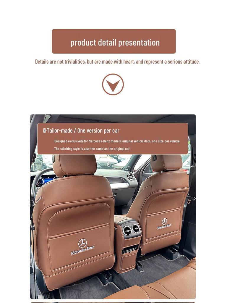 Rear Seat Anti-Kick Mats for Modified Mercedes-Benz Interiors