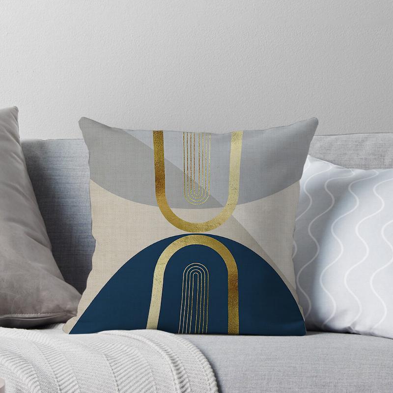 Decorative Home Pillow Case Cushion Covers 45*45 Nordic 40*40 40X40Cm 50X50Cm Irregular Color Block Living Room Boho Geometric