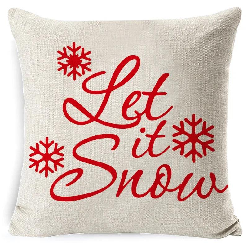 45CM Christmas Pillow Case Cushion Cover 2023 Christmas Decoration Red Gift Home Decoration Happy New Year Christmas Supplies