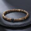 New European & American Turquoise Wood Bead Men's Trendy Coconut Shell Bracelet - Versatile Design