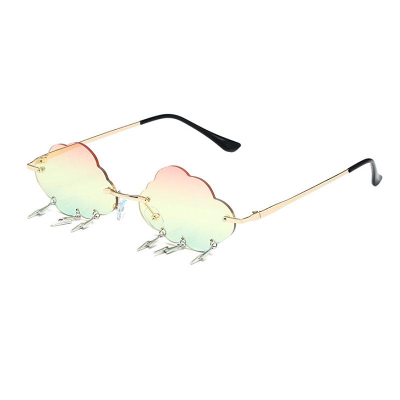 

Vintage Clouds Tassel Ladies Sunglasses Fashion Steampunk Rimless Driving Eyewear Women s Sun Glasses Shades UV400 Gold