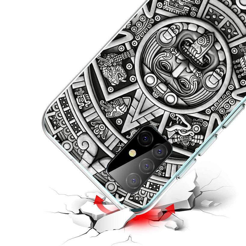 Mayan Stone Totem Pole Phone Case For Samsung Galaxy A52 A32 A22 A12 A02S A50S A30S A51 A31 AA71 Note 20 Ultra 10 S10 Plus Galax