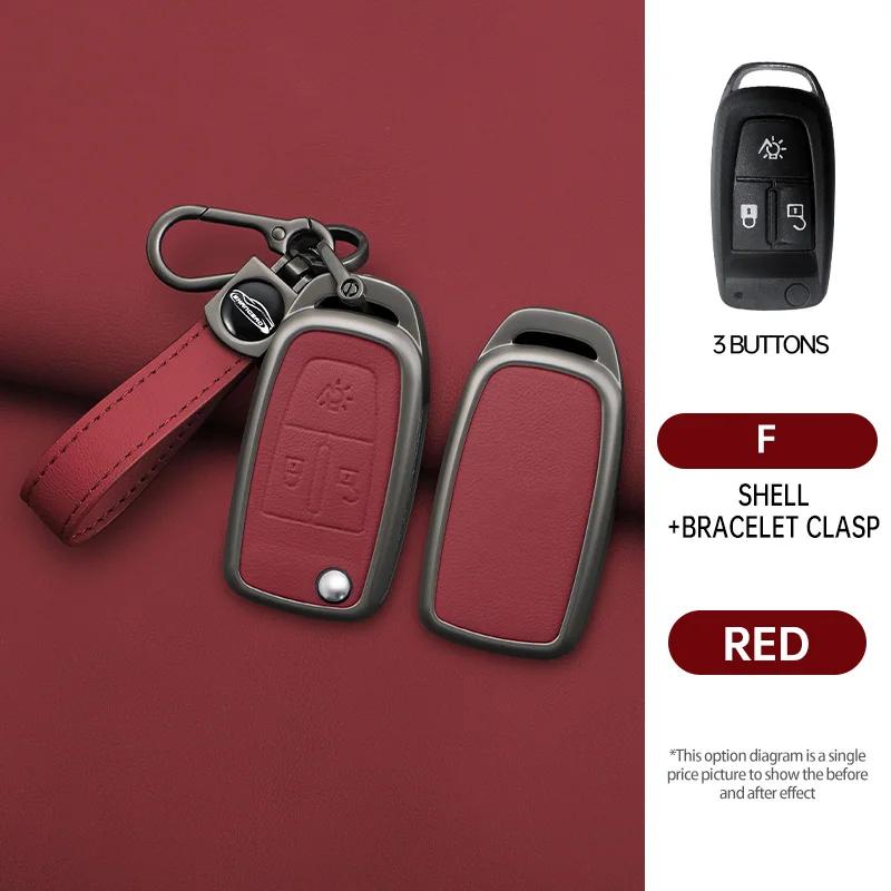 Zinc Alloy 3 Buttons Folding Car Key Cover Protector Case for DAF 106 CF Euro 6 2022 XG XF Flip Remote Keychain Truck Accessorie