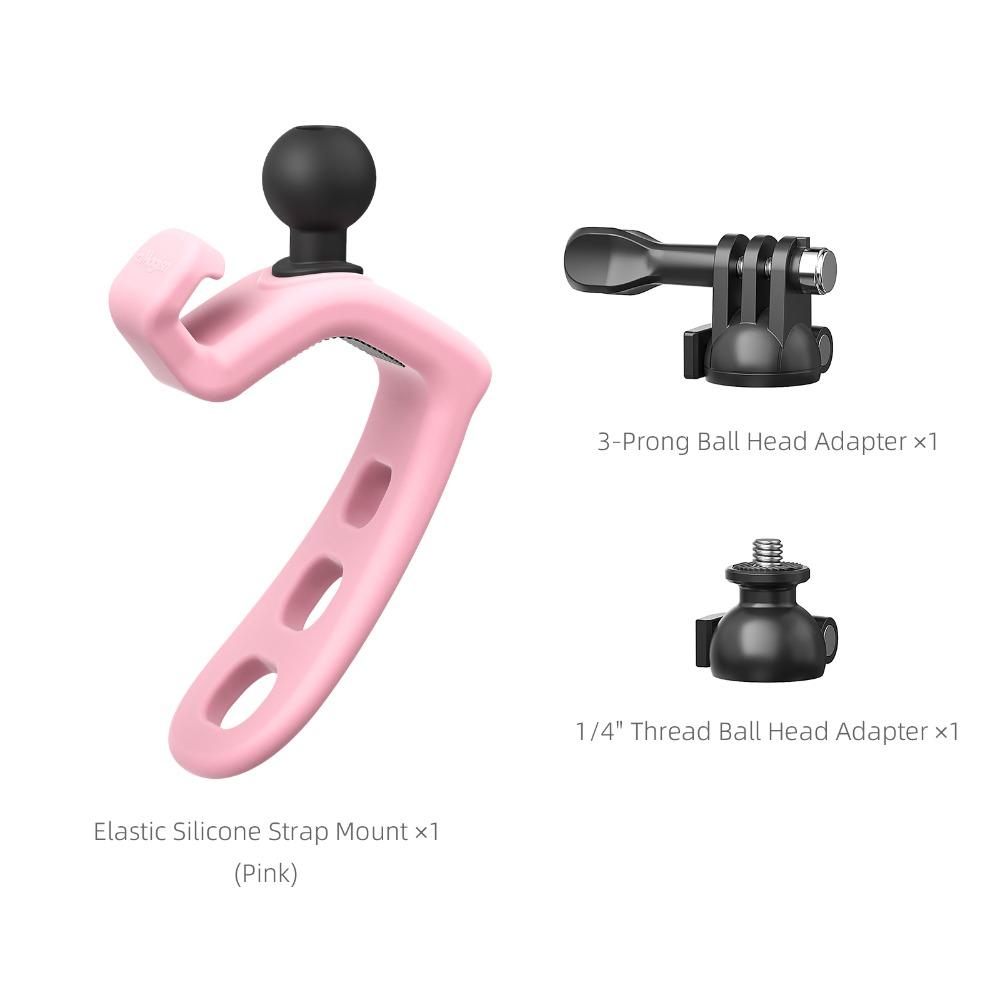 Silicone Action Camera Mount 360° Adjustable Rotatable Flexible Bracket Elastic Quick Release for Insta360/DJI Osmo/GoPro