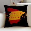Cushion Cover Cushion Cover Pillowcase, Anti-Mite Invisible Zipper, Linen Sofa Cushion S-Spain Flag