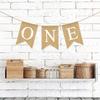Adorable First Birthday Pennant Banners Burlap Highchair Swallowtail Flag Jewelry for Baby Photo Shoots and Parties