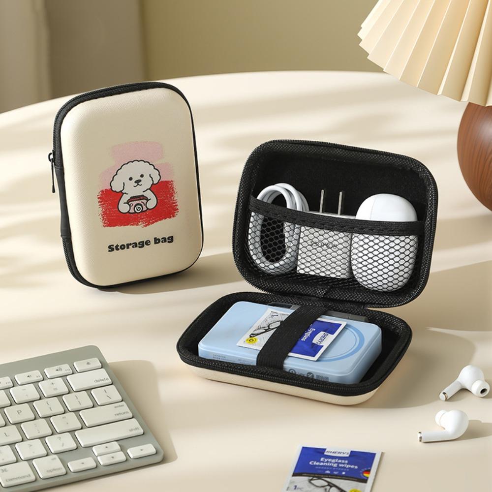 

New Cartoon Zipper Earphone Bag Mini Protective Cable Organizer Case Multifunctional Shockproof Digital Storage Bag U Disk