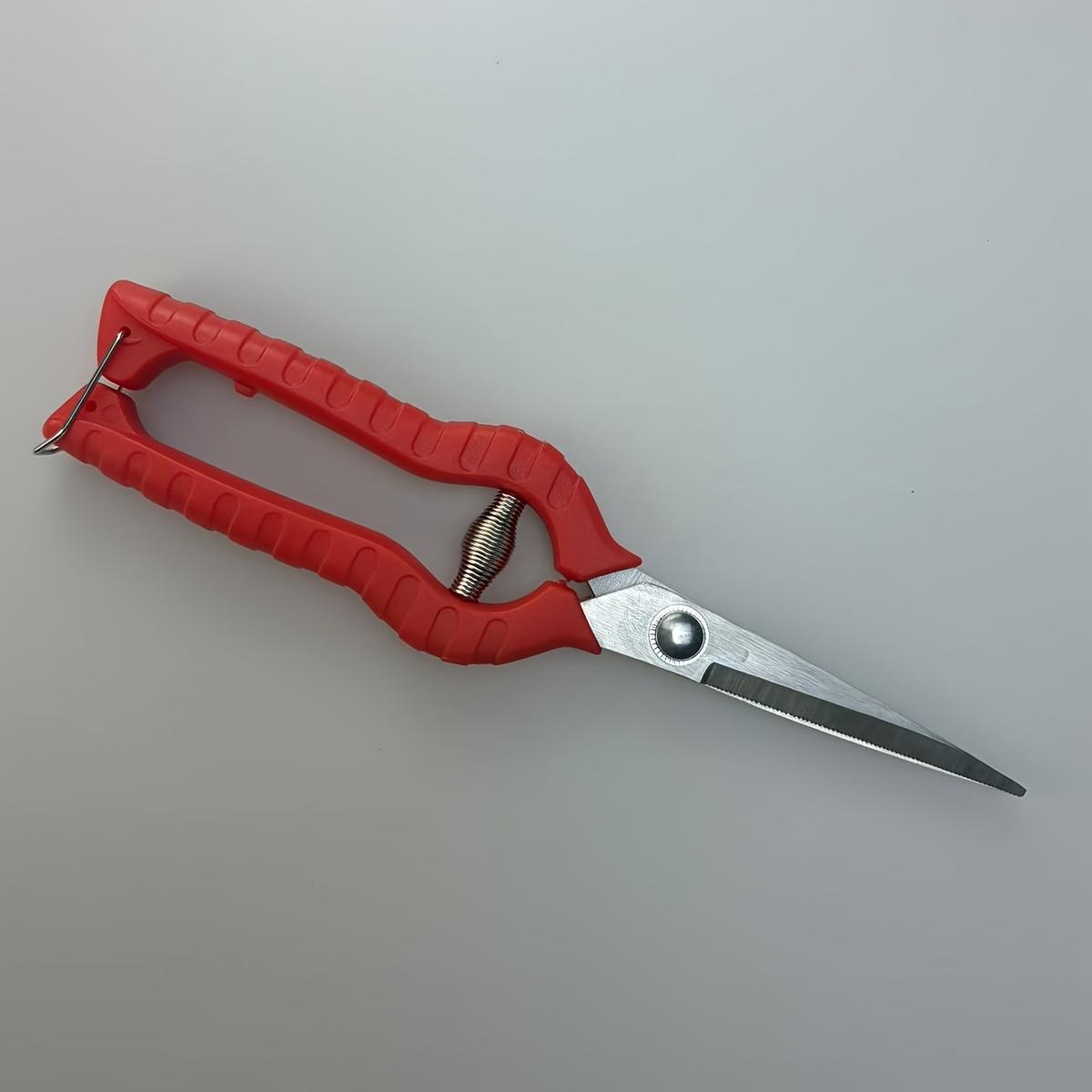 

1pc Garden Pruning Shears with Red Grip – Stainless Steel Straight Blades for Rose Arrangement, Plant Trimming & Fruit Harvesting, Garden Shears 1pc