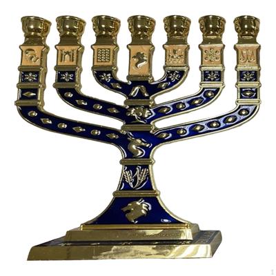 Menorah Kandelaber Kerzenhalter Geschenke Dekorative Tischplatte 7 Zweige Metall Kerzenständer Kandelaber