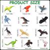 24 Pieces Realistic Bird Animals Figurines Mini Bird Animal Figures Model Cake Toppers Plastic Bird Figures Toy Simulated Toucan