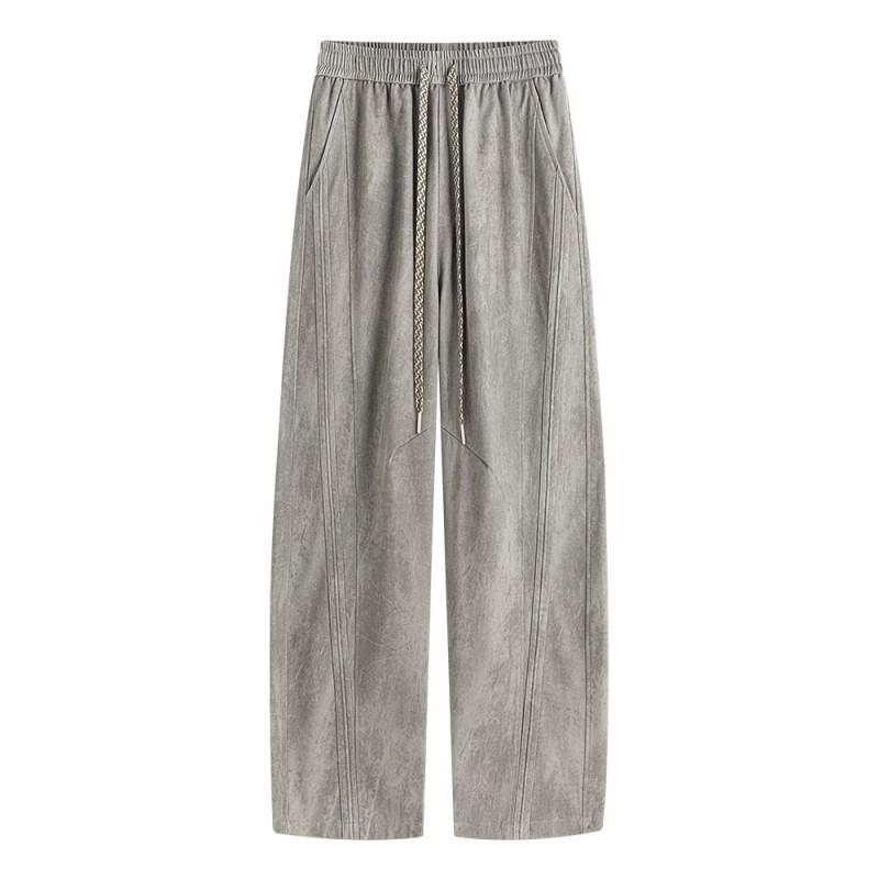 100% Cotton Straight Leg Sweatpants Men Women Plus Size Casual Trousers