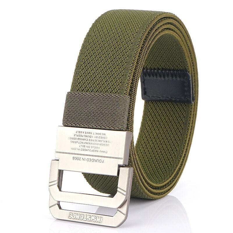 

2020 Double-loop Buckle Nylon Belt All-match Jeans Multi-color Classic Hit Stretch 120cm