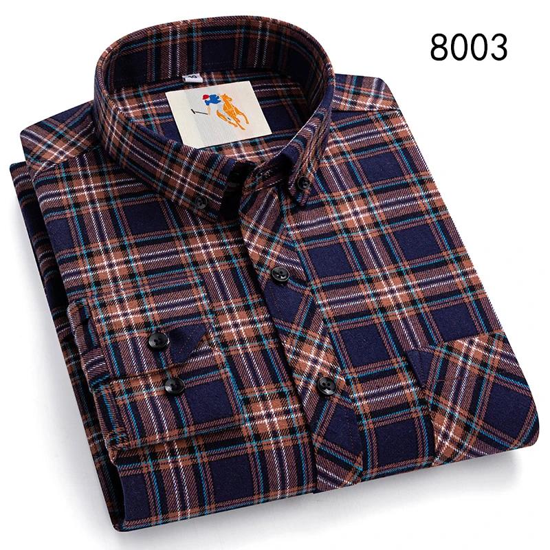 Flanell-Plaidhemden für Herren Klassischer Stil Langarm Umlegekragen Freizeitkleidung Täglicher Gebrauch Pflegeleicht Weiches Material Hemden