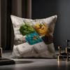 Text Keyboard Cushion Cover Anti-dustmite Pillowcase Invisible Zipper Silky Short Plush Sofa Cushion Cover