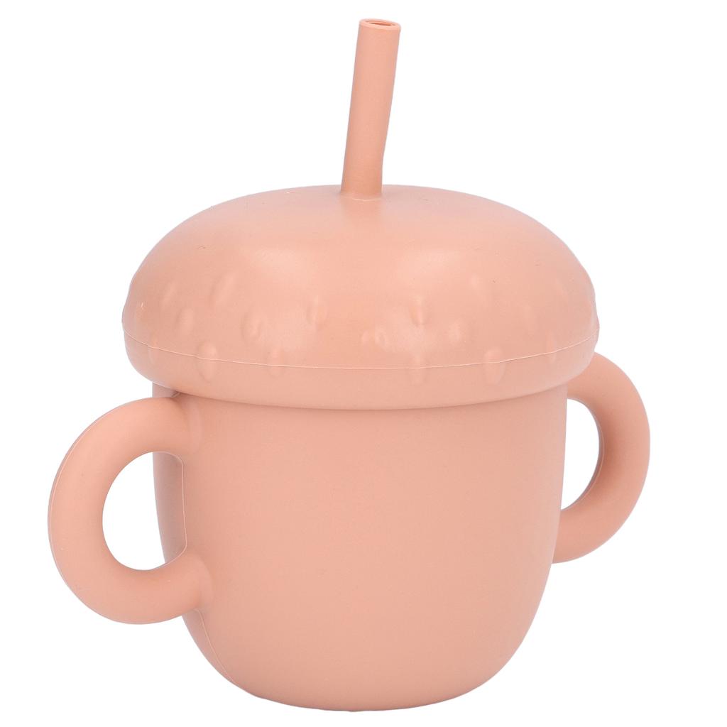 Silicone Training Cup Spill Proof Silicone Baby Trainer Mug with Double Handles and Lid