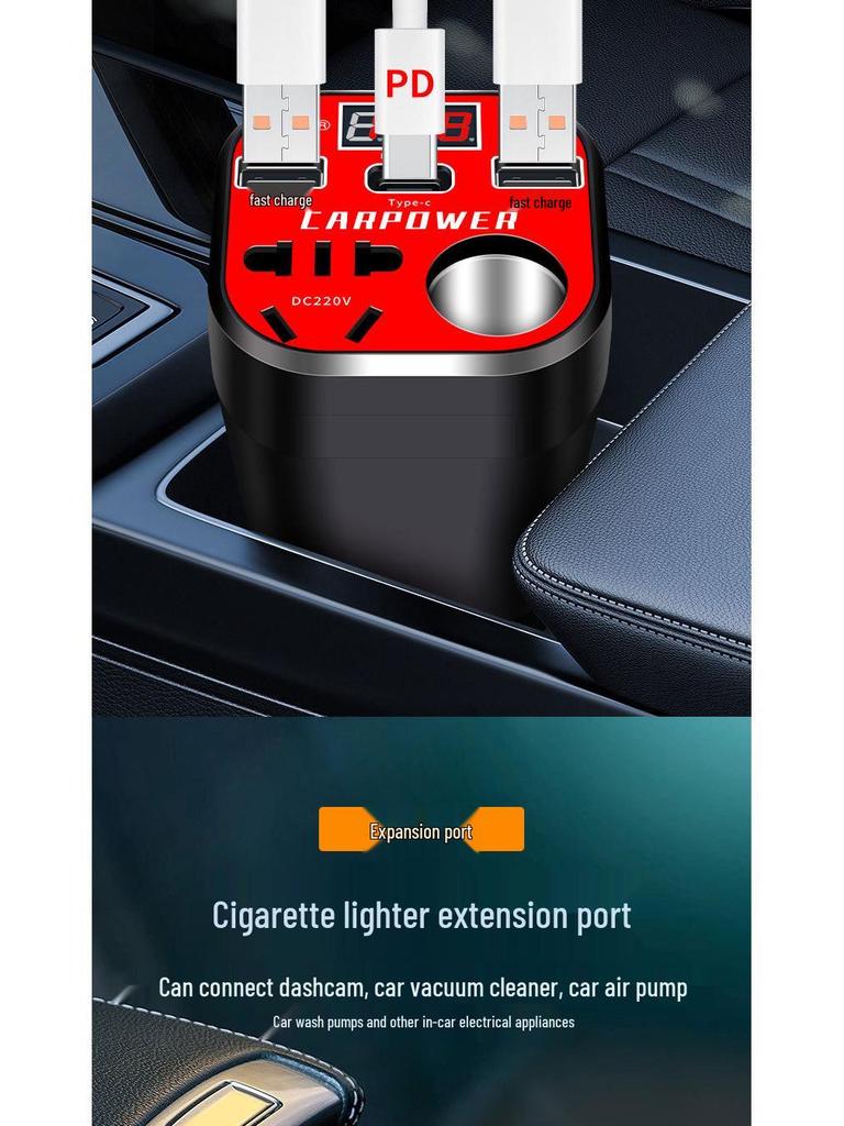 Multifunktionaler 12V/24V auf 220V Auto Lieferwagen Wechselrichter Ladegerät