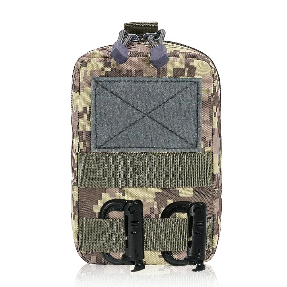 Molle Pouches Tactical Compact Water-Resistant EDC Pouch Bag Small Utility Pouch with Carabiner for Outdoor Hiking Camping