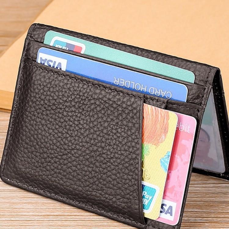 2025 Ultra-Thin Leather Card Holder: Multi-Card Slot Protective Sleeve for Men's and Women's Driver's License.
