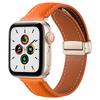 ONELeather Magnetic Buckle Band for Apple Watch 49mm 45mm 41mm 40mm 44mm 42mm 38mm Bracelet iWatch Series Ultra 9 8 7 6 5 3 SE BeltMN