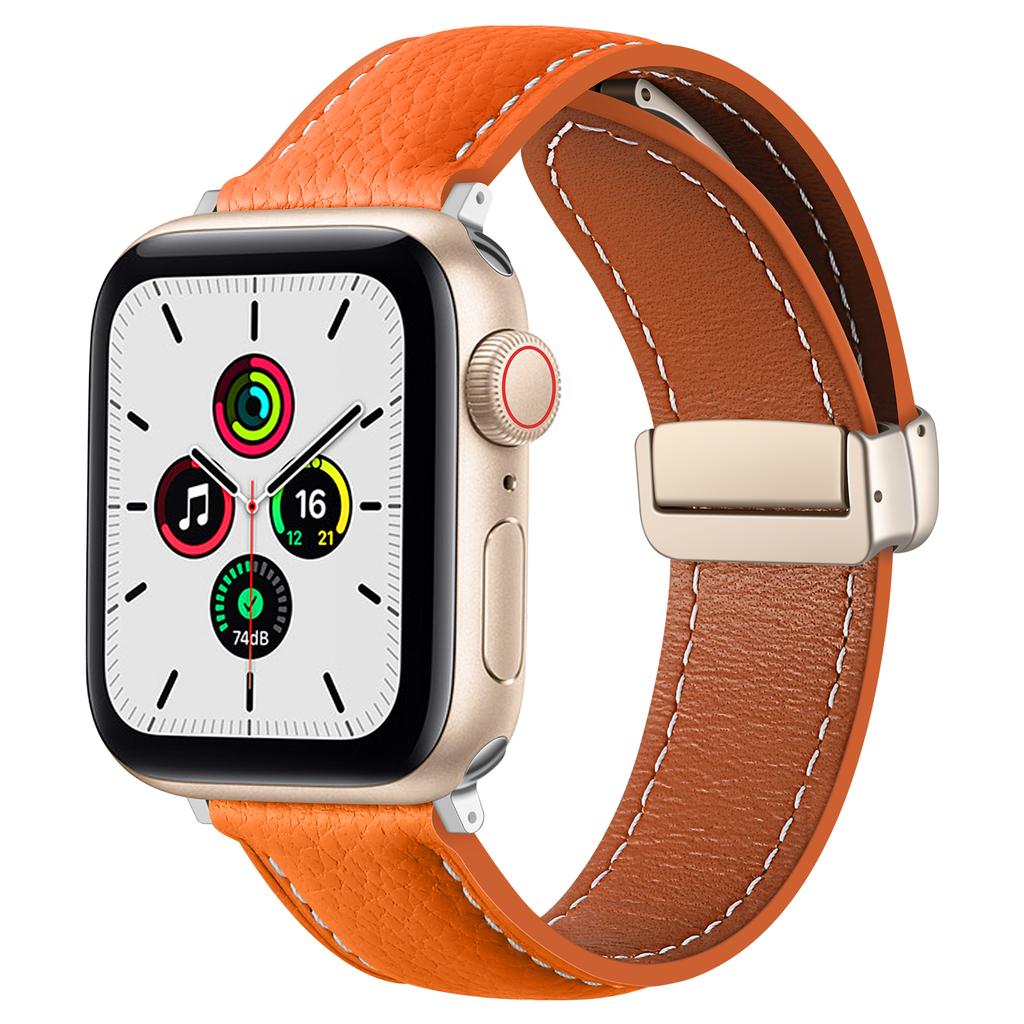 ONELeather Magnetic Buckle Band for Apple Watch 49mm 45mm 41mm 40mm 44mm 42mm 38mm Bracelet iWatch Series Ultra 9 8 7 6 5 3 SE BeltMN