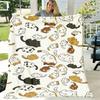 1pc Playful Cat Faces Print Flannel Throw Blanket - Soft All-Season Cozy Blanket for Sofa, Bed, Office & Camping - Contemporary Home Decor Gift In Mix