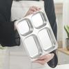 HUIHUADU 304 Stainless Steel Divided Lunch Box with Lid