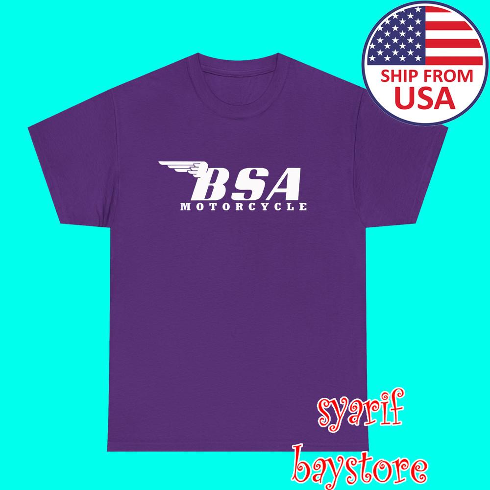 BSA Classic Motorcycle Men#039;s Purple Size S to 5XL Unisex T-Shirt XXXL