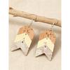 1 Pair Western Style Light Color Patchwork Arrow Multi-Layer Earrings, Niche Design Elegant Earrings