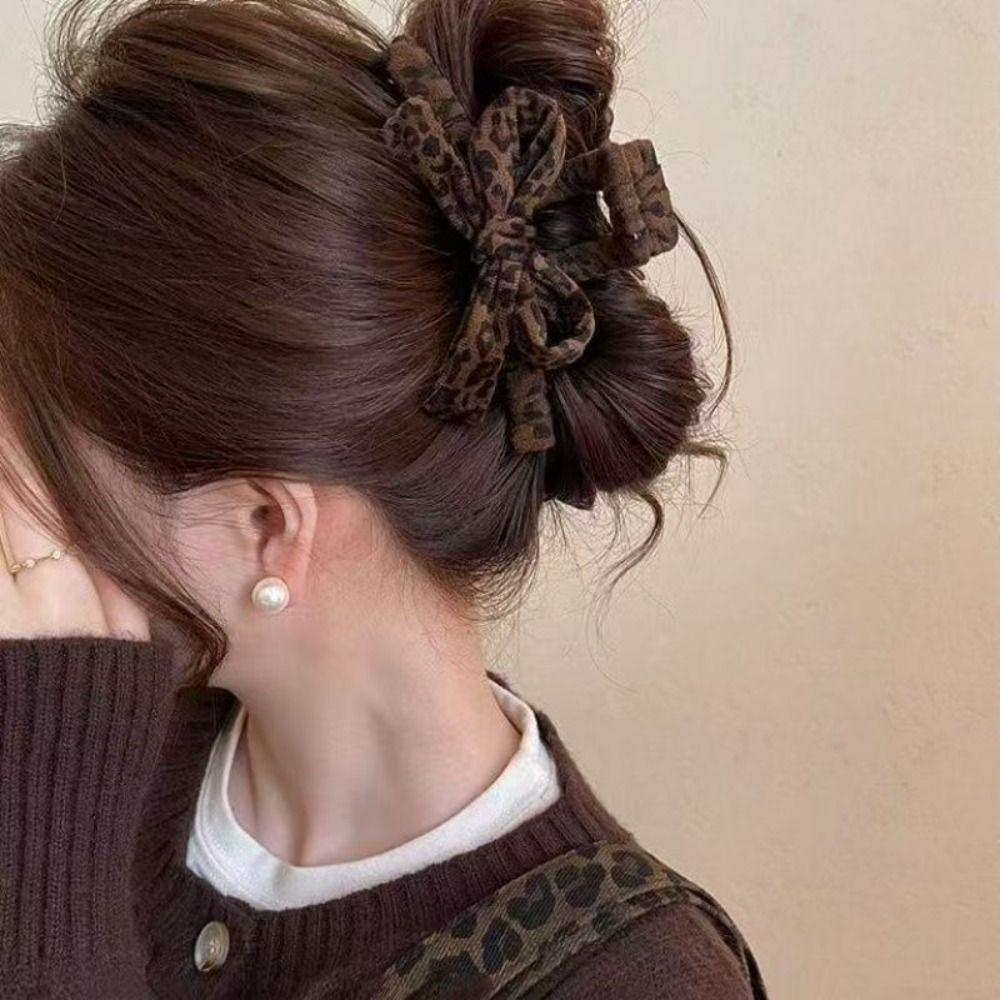 Bowknot Hair Clip Elegant Hairpin Fashion Shark Clip  AutumnWinter