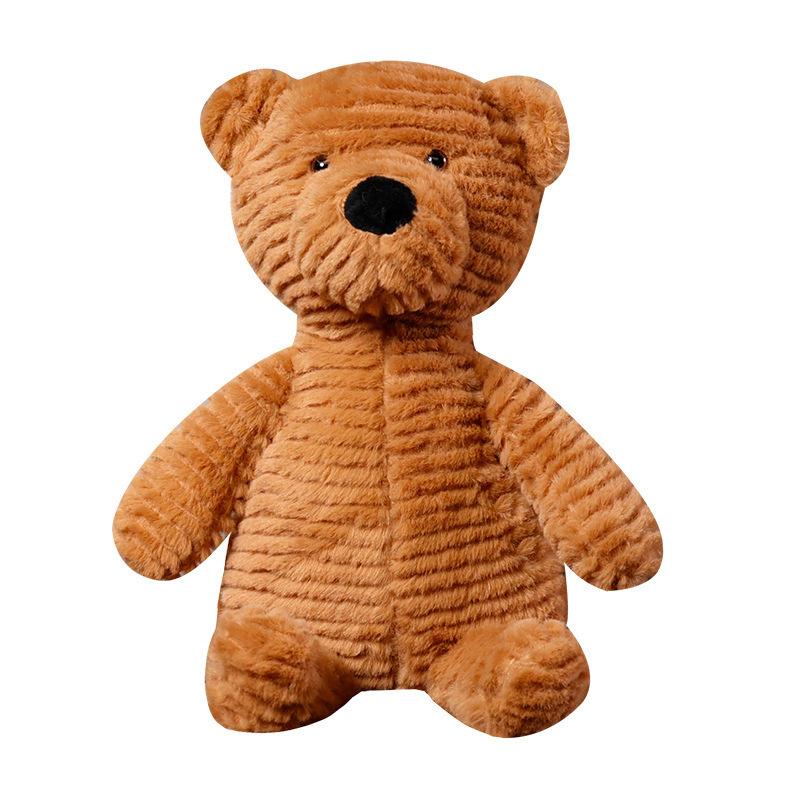 New Soft Cute Striped Animal Series Cartoon Cute Corduroy Large Children'S Plush Toy Soothing Doll