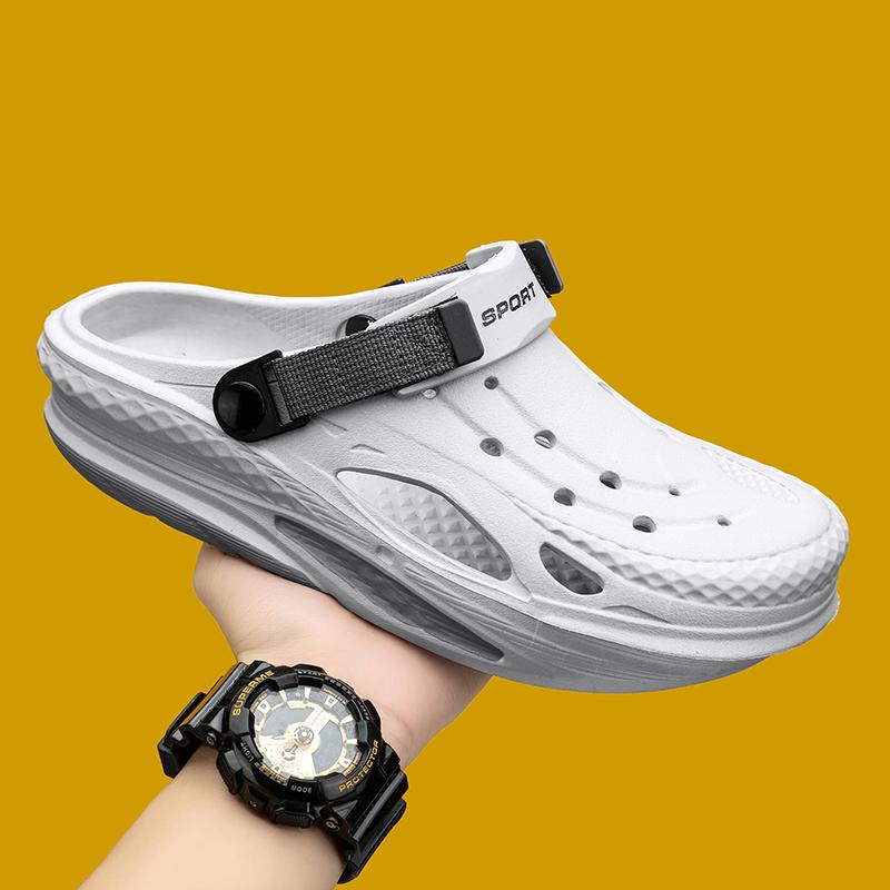 Summer Casual Sandals Shoes Men's All-match Wear-resistant Shoes Fashion Sandals Shoes for Men Men's Beach Baotou Sandals Hollow Breathable Mesh Shoes