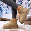 Fashion 2025 New Women Ankle Boots Warm Short Tube Bread Cotton Shoes Women Winter Thick Bottomed Lined Large Size Snow Boots Women