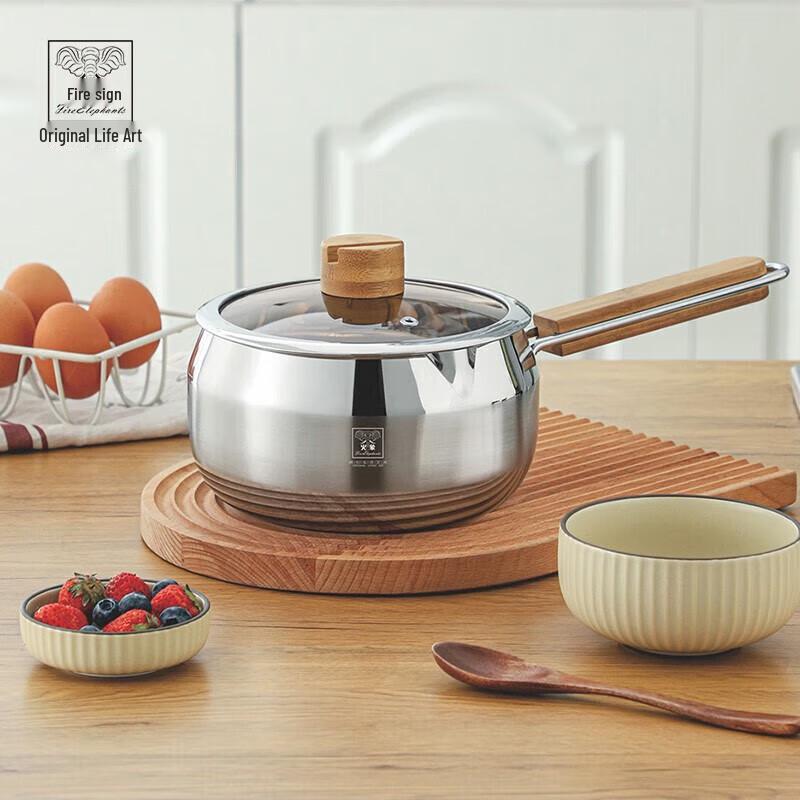 Huoxiang Auspicious Bird Stainless Steel Milk Pot