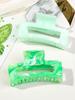6 Pcs Marbled Hair Claw Clips for Women Grils,3.4 In Hair Clip for Thick Hair,Rectangle Styling Accessories