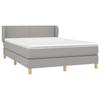 VidaXL Divan Bed with Mattress Light Grey 140x190cm Fabric - Model 3126637