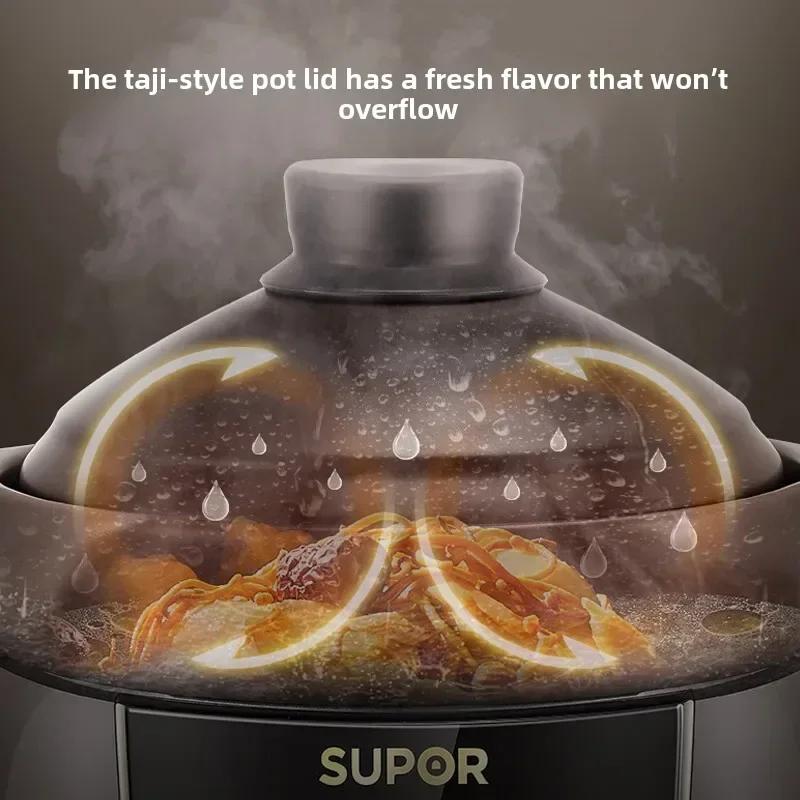 For Stewpot with 4L Capacity High Temperature Resistance and Ceramic Inner Pot for Soup Multifunctional Cooker