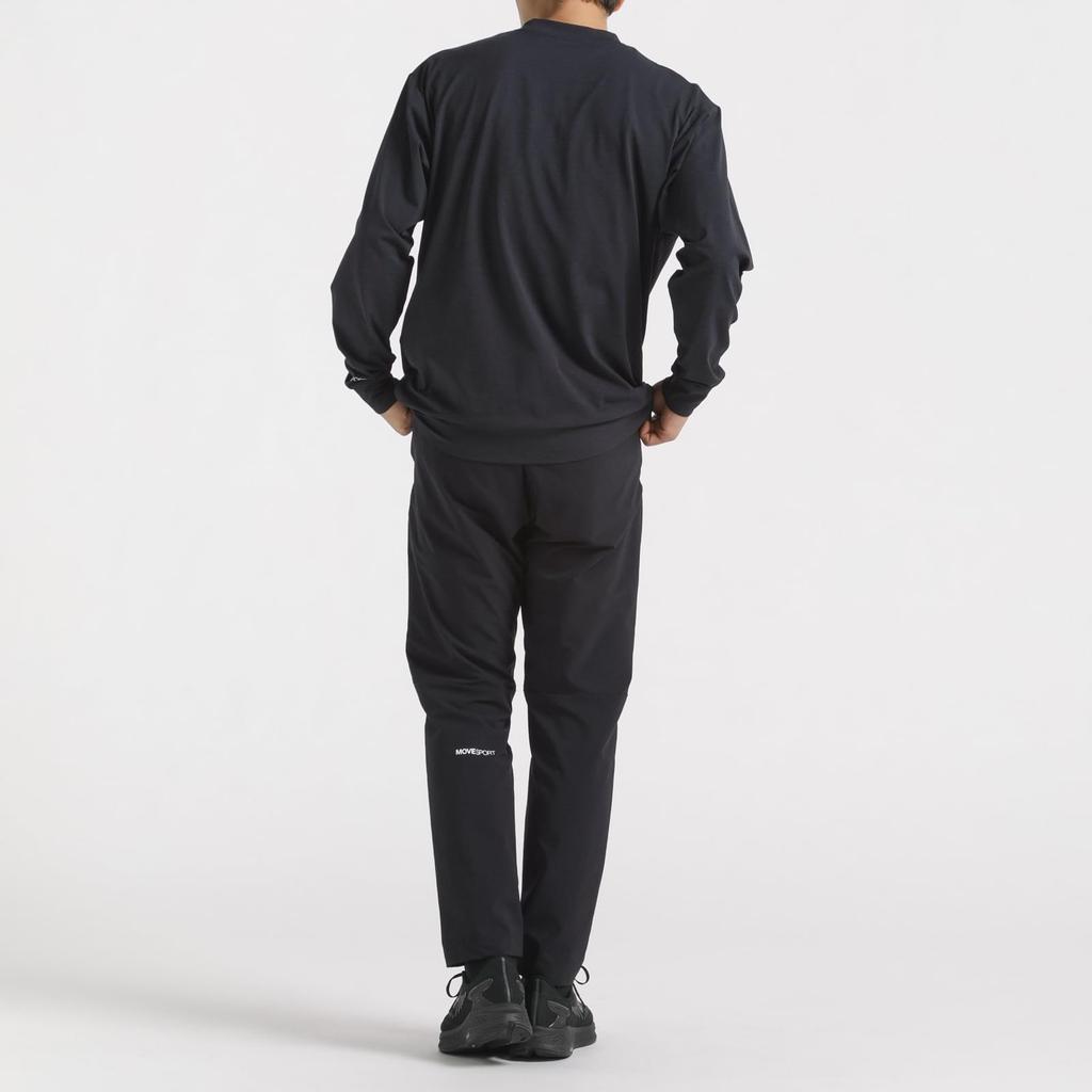 Long Sleeve Shirt Descente TOUGH Long Sleeve Shirt Stretch UV Protection Training Running BK00 XO [Move Sports] (UPF50+) (ST4FLT03M)