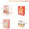 Christmas Kraft Paper Gift Bags Xmas Candy Cookies Gift Tote Bag Christmas Decoration 2025 for Home Navidad Noel New Year 2025