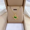 Titanium Steel Micro-Inlaid Luxury Necklace: Elegant Full Diamond Gold Design for Women