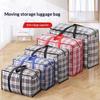 1Pcs Moisture-Proof Classic Striped Grids Storage Bags Organizing Clothes And Items Moving And Storing Clothes Bedding For Home