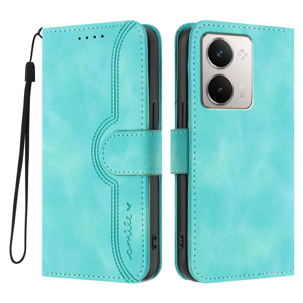 For Realme P3 Ultra 5G Leather Case Wallet Stand Smile Imprinted Phone Cover with Strap