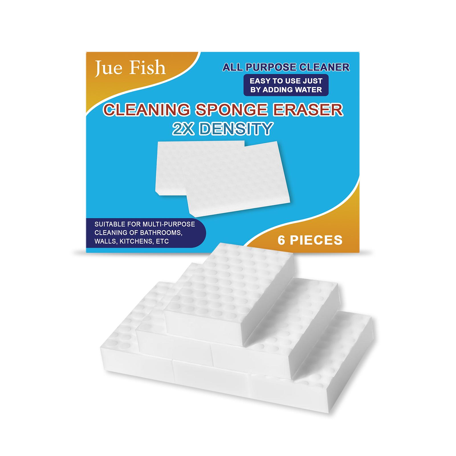 Jue Fish Melamine cleaning sponge wipe kitchen home multi-scene physical decontamination wipe sponge 6pcs