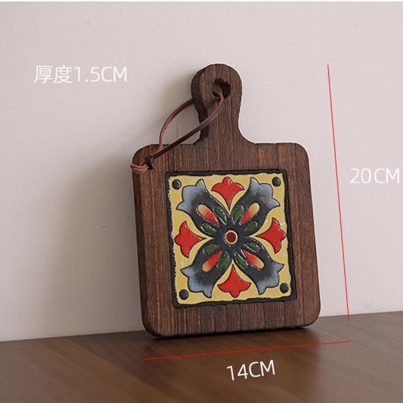 Kitchen Insulation Pot Mat Retro Home Dining Cup Mat Clay Pot High Temperature Resistant Kitchen Table Mat Storage Organization